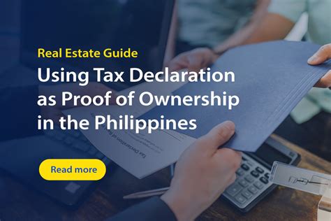 Using Tax Declaration as Proof of Ownership in the Philippines.